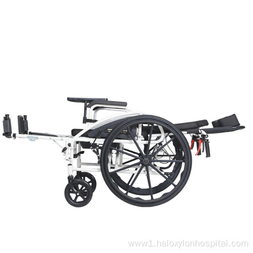 manual wheelchair lightweight folding reclining lying-down